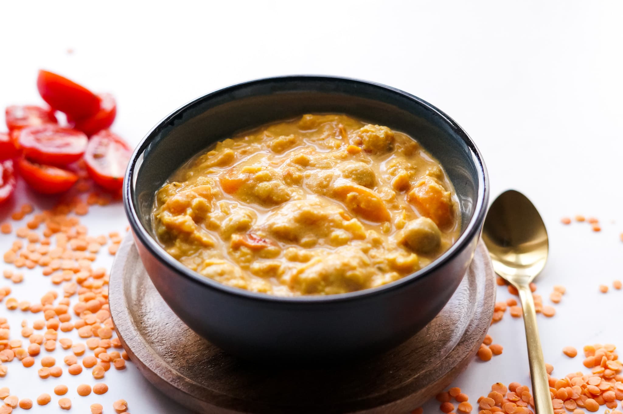 Vegetarische linzencurry babyhapje