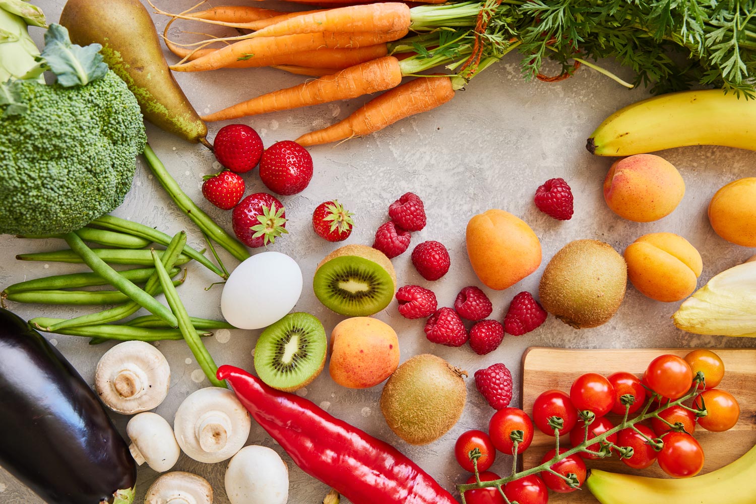 Biologisch geteelde groenten en fruit